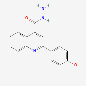 molecular formula C17H15N3O2 B2802784 2-(4-Methoxyphenyl)quinoline-4-carbohydrazide CAS No. 51842-72-9