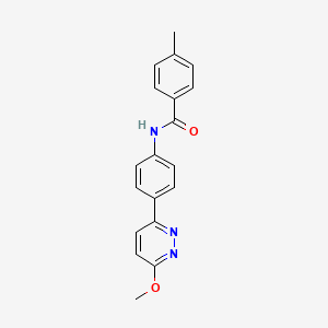 molecular formula C19H17N3O2 B2802787 N-[4-(6-methoxypyridazin-3-yl)phenyl]-4-methylbenzamide CAS No. 941895-79-0