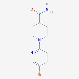 B2802807 1-(5-Bromopyridin-2-yl)piperidine-4-carboxamide CAS No. 1247398-83-9