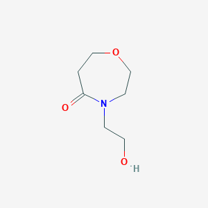 molecular formula C7H13NO3 B2802816 4-(2-Hydroxyethyl)-1,4-oxazepan-5-one CAS No. 1861004-73-0