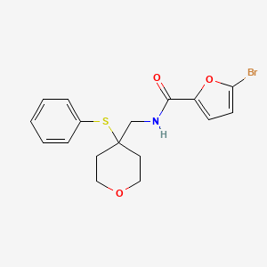 molecular formula C17H18BrNO3S B2802878 5-bromo-N-{[4-(phenylsulfanyl)oxan-4-yl]methyl}furan-2-carboxamide CAS No. 1797577-66-2