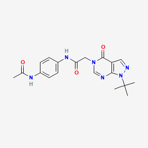 molecular formula C19H22N6O3 B2802892 N-(4-acetamidophenyl)-2-(1-(tert-butyl)-4-oxo-1H-pyrazolo[3,4-d]pyrimidin-5(4H)-yl)acetamide CAS No. 863448-03-7