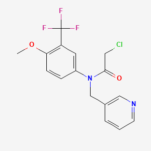 molecular formula C16H14ClF3N2O2 B2802894 2-Chloro-N-[4-methoxy-3-(trifluoromethyl)phenyl]-N-(pyridin-3-ylmethyl)acetamide CAS No. 1397189-79-5