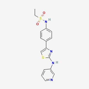 B2802930 N-(4-(2-(pyridin-3-ylamino)thiazol-4-yl)phenyl)ethanesulfonamide CAS No. 1797558-20-3