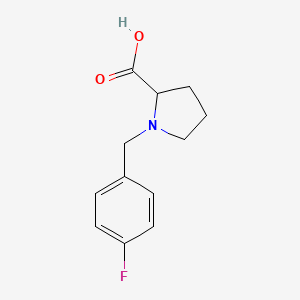 molecular formula C12H14FNO2 B2802987 1-[(4-fluorophenyl)methyl]pyrrolidine-2-carboxylic Acid CAS No. 1026725-31-4