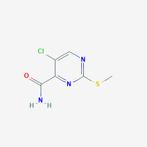 molecular formula C6H6ClN3OS B2802991 5-Chloro-2-(methylsulfanyl)pyrimidine-4-carboxamide CAS No. 902243-56-5