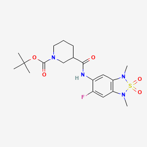 Tert-butyl 3-((6-fluoro-1,3-dimethyl-2,2-dioxido-1,3-dihydrobenzo[c][1,2,5]thiadiazol-5-yl)carbamoyl)piperidine-1-carboxylate