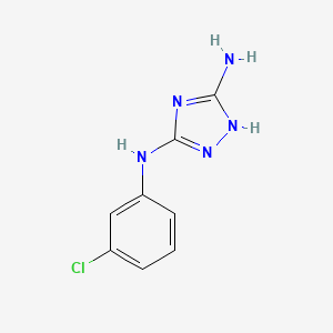 molecular formula C8H8ClN5 B2802997 N3-(3-chlorophenyl)-1H-1,2,4-triazole-3,5-diamine CAS No. 37627-92-2