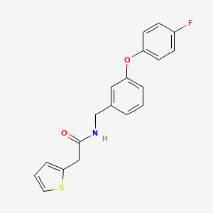 molecular formula C19H16FNO2S B2803050 N-(3-(4-fluorophenoxy)benzyl)-2-(thiophen-2-yl)acetamide CAS No. 1207007-80-4