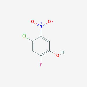 molecular formula C6H3ClFNO3 B2803080 4-Chloro-2-fluoro-5-nitrophenol CAS No. 98404-02-5