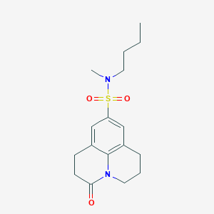 N-butyl-N-methyl-3-oxo-1,2,3,5,6,7-hexahydropyrido[3,2,1-ij]quinoline-9-sulfonamide