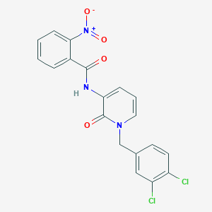 N-[1-(3,4-dichlorobenzyl)-2-oxo-1,2-dihydro-3-pyridinyl]-2-nitrobenzenecarboxamide