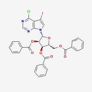 (2R,3R,4R,5R)-2-((benzoyloxy)methyl)-5-(4-chloro-5-iodo-7H-pyrrolo[2,3-d]pyrimidin-7-yl)tetrahydrofuran-3,4-diyl dibenzoate