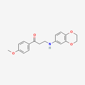 3-(2,3-Dihydro-1,4-benzodioxin-6-ylamino)-1-(4-methoxyphenyl)-1-propanone