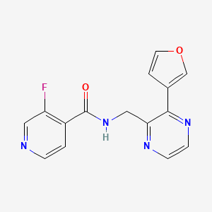 3-fluoro-N-((3-(furan-3-yl)pyrazin-2-yl)methyl)isonicotinamide