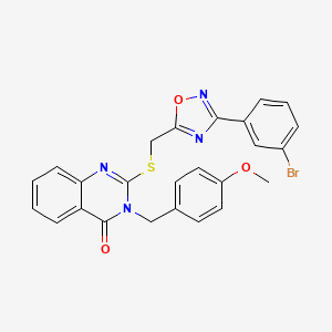 2-(((3-(3-bromophenyl)-1,2,4-oxadiazol-5-yl)methyl)thio)-3-(4-methoxybenzyl)quinazolin-4(3H)-one