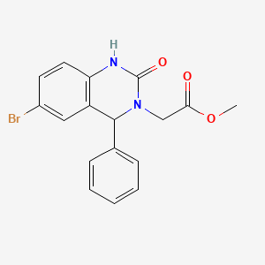 methyl (6-bromo-2-oxo-4-phenyl-1,4-dihydroquinazolin-3(2H)-yl)acetate