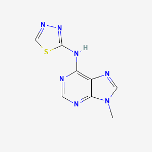 molecular formula C8H7N7S B2803178 9-methyl-N-(1,3,4-thiadiazol-2-yl)-9H-purin-6-amine CAS No. 2329355-52-2