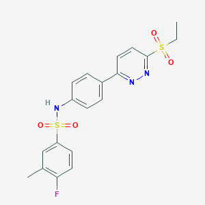 N-(4-(6-(ethylsulfonyl)pyridazin-3-yl)phenyl)-4-fluoro-3-methylbenzenesulfonamide