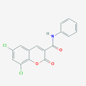 molecular formula C16H9Cl2NO3 B2803181 6,8-dichloro-2-oxo-N-phenyl-2H-chromene-3-carboxamide CAS No. 300706-69-8