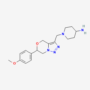 1-[[6-(4-Methoxyphenyl)-6,7-dihydro-4H-triazolo[5,1-c][1,4]oxazin-3-yl]methyl]piperidin-4-amine