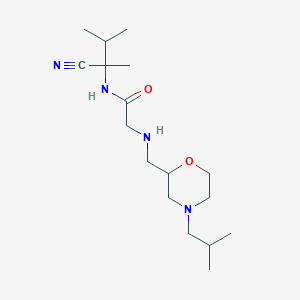 N-(1-cyano-1,2-dimethylpropyl)-2-({[4-(2-methylpropyl)morpholin-2-yl]methyl}amino)acetamide