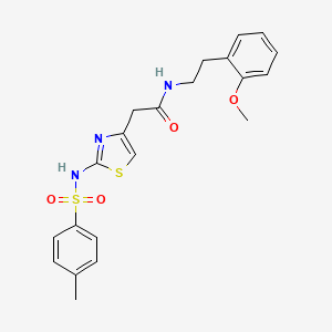 N-(2-methoxyphenethyl)-2-(2-(4-methylphenylsulfonamido)thiazol-4-yl)acetamide