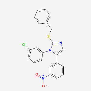 2-(benzylthio)-1-(3-chlorophenyl)-5-(3-nitrophenyl)-1H-imidazole