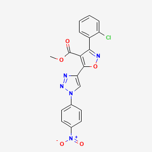 methyl 3-(2-chlorophenyl)-5-[1-(4-nitrophenyl)-1H-1,2,3-triazol-4-yl]-4-isoxazolecarboxylate