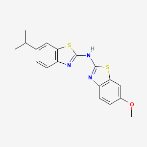 molecular formula C18H17N3OS2 B2803220 6-isopropyl-N-(6-methoxybenzo[d]thiazol-2-yl)benzo[d]thiazol-2-amine CAS No. 862975-31-3