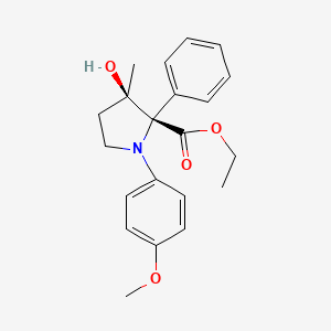 Ethyl (2S,3R)-3-hydroxy-1-(4-methoxyphenyl)-3-methyl-2-phenylpyrrolidine-2-carboxylate