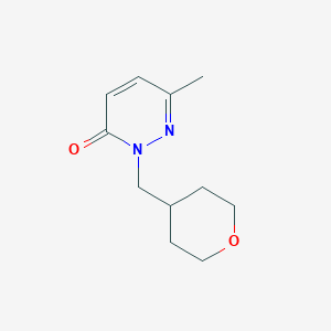 molecular formula C11H16N2O2 B2803237 6-Methyl-2-[(oxan-4-yl)methyl]-2,3-dihydropyridazin-3-one CAS No. 2200805-12-3