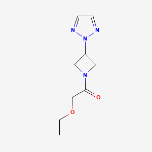 molecular formula C9H14N4O2 B2803250 2-Ethoxy-1-[3-(triazol-2-yl)azetidin-1-yl]ethanone CAS No. 2415531-86-9