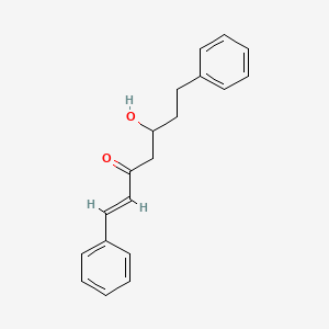 molecular formula C19H20O2 B2803252 1,7-Diphenyl-5-hydroxy-1-heptene-3-one CAS No. 24192-00-5