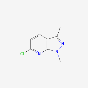 molecular formula C8H8ClN3 B2803253 6-chloro-1,3-dimethyl-1H-pyrazolo[3,4-b]pyridine CAS No. 1519846-44-6
