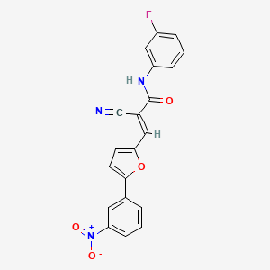 (2E)-2-cyano-N-(3-fluorophenyl)-3-[5-(3-nitrophenyl)-2-furyl]acrylamide