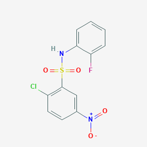 2-chloro-N-(2-fluorophenyl)-5-nitrobenzene-1-sulfonamide