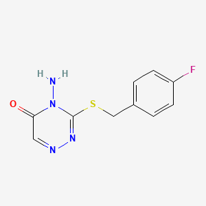 4-Amino-3-[(4-fluorophenyl)methylsulfanyl]-1,2,4-triazin-5-one