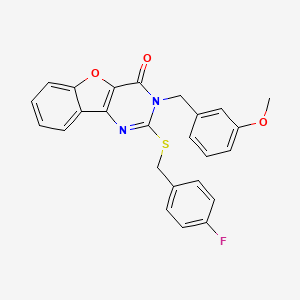 2-[(4-fluorobenzyl)sulfanyl]-3-(3-methoxybenzyl)[1]benzofuro[3,2-d]pyrimidin-4(3H)-one