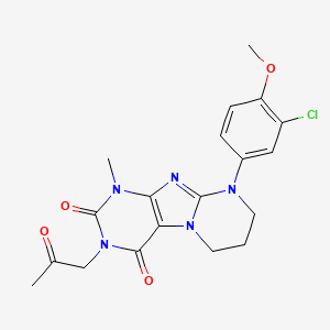 9-(3-chloro-4-methoxyphenyl)-1-methyl-3-(2-oxopropyl)-7,8-dihydro-6H-purino[7,8-a]pyrimidine-2,4-dione