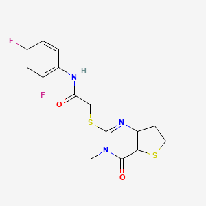 N-(2,4-difluorophenyl)-2-((3,6-dimethyl-4-oxo-3,4,6,7-tetrahydrothieno[3,2-d]pyrimidin-2-yl)thio)acetamide