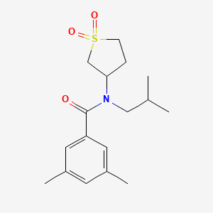 molecular formula C17H25NO3S B2803300 N-(1,1-dioxidotetrahydrothiophen-3-yl)-N-isobutyl-3,5-dimethylbenzamide CAS No. 898424-89-0