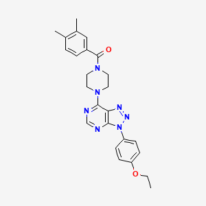 molecular formula C25H27N7O2 B2803308 (3,4-dimethylphenyl)(4-(3-(4-ethoxyphenyl)-3H-[1,2,3]triazolo[4,5-d]pyrimidin-7-yl)piperazin-1-yl)methanone CAS No. 920206-49-1