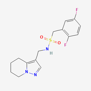 molecular formula C15H17F2N3O2S B2803311 1-(2,5-difluorophenyl)-N-((4,5,6,7-tetrahydropyrazolo[1,5-a]pyridin-3-yl)methyl)methanesulfonamide CAS No. 2034338-02-6