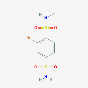 molecular formula C7H9BrN2O4S2 B2803317 2-bromo-N1-methylbenzene-1,4-disulfonamide CAS No. 1852785-88-6