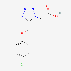 molecular formula C10H9ClN4O3 B2803318 2-(5-((4-Chlorophenoxy)methyl)-1H-tetrazol-1-yl)acetic acid CAS No. 1267449-44-4