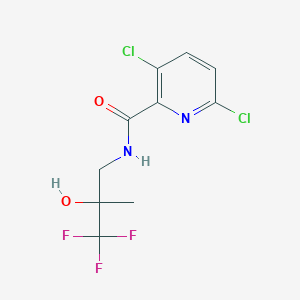 molecular formula C10H9Cl2F3N2O2 B2803320 3,6-dichloro-N-(3,3,3-trifluoro-2-hydroxy-2-methylpropyl)pyridine-2-carboxamide CAS No. 1424349-92-7