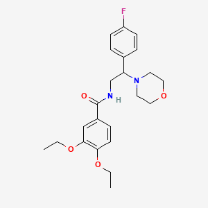 molecular formula C23H29FN2O4 B2803323 3,4-diethoxy-N-(2-(4-fluorophenyl)-2-morpholinoethyl)benzamide CAS No. 941940-83-6
