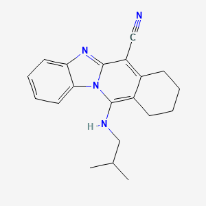molecular formula C20H22N4 B2803325 11-(Isobutylamino)-7,8,9,10-tetrahydrobenzimidazo[1,2-b]isoquinoline-6-carbonitrile CAS No. 849030-20-2