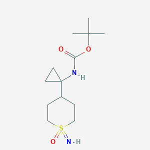 molecular formula C13H24N2O3S B2803348 Tert-butyl N-[1-(1-imino-1-oxothian-4-yl)cyclopropyl]carbamate CAS No. 2375274-62-5